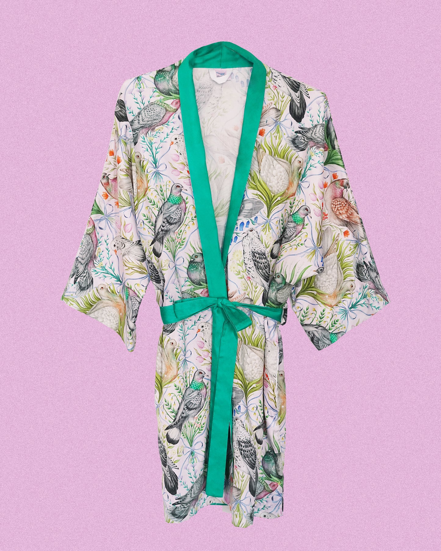 Pigeon Pals PJs - Limited Edition - Handmade Luxurious Organic Cotton Kimono Robe