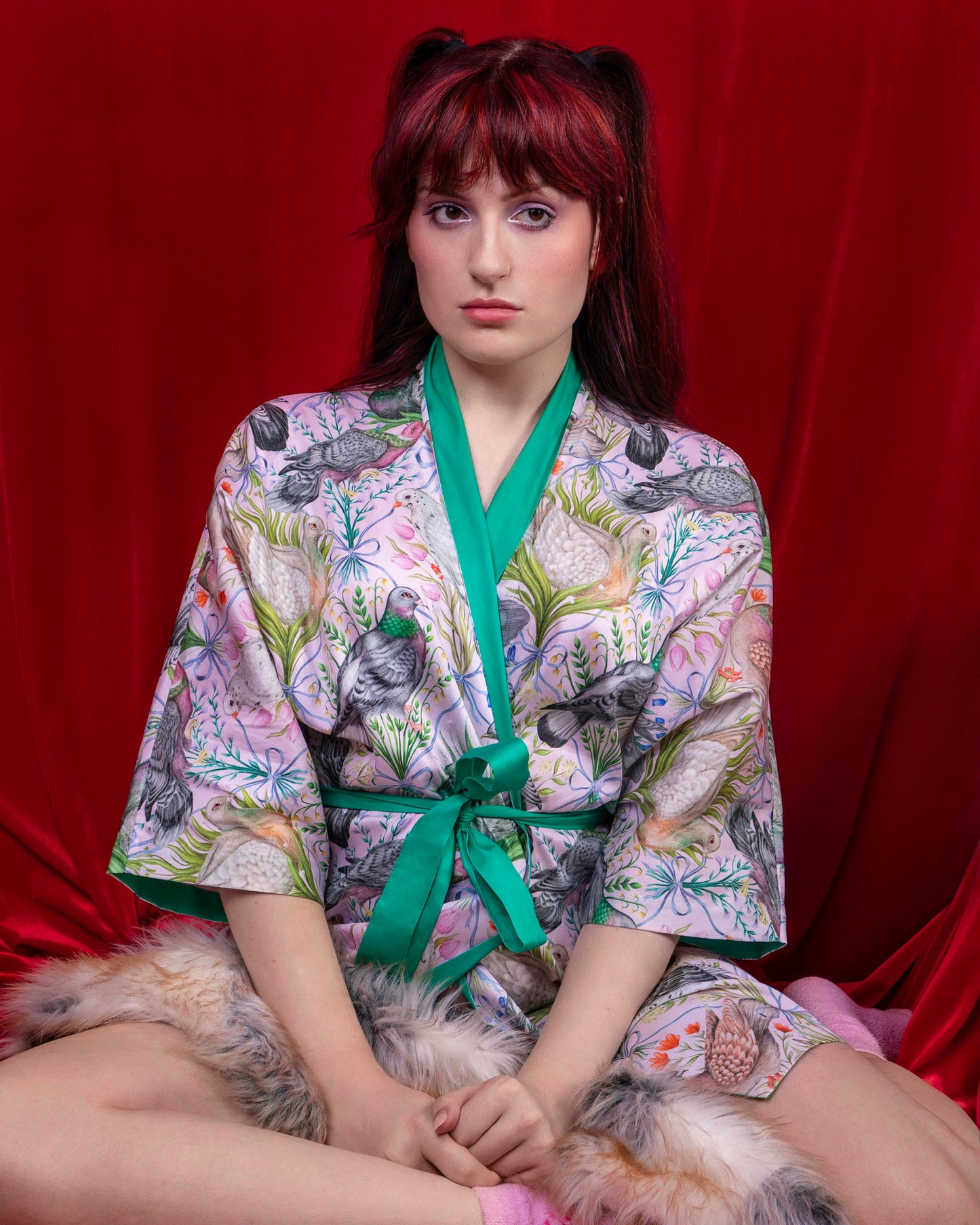 Pigeon Pals PJs - Limited Edition - Handmade Luxurious Organic Cotton Kimono Robe