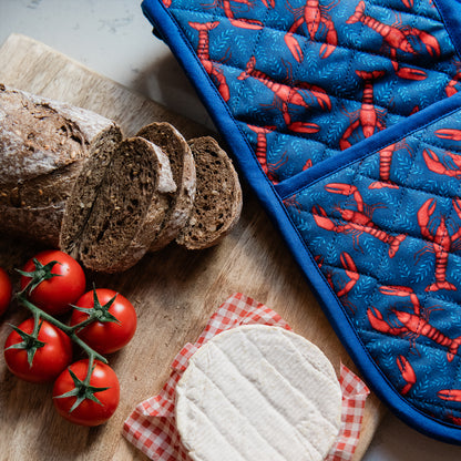 Lobsters Organic Cotton Double Oven Gloves