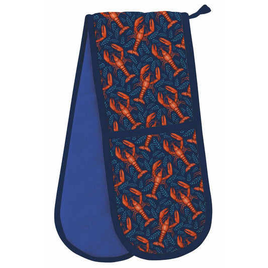 Lobsters Organic Cotton Double Oven Gloves